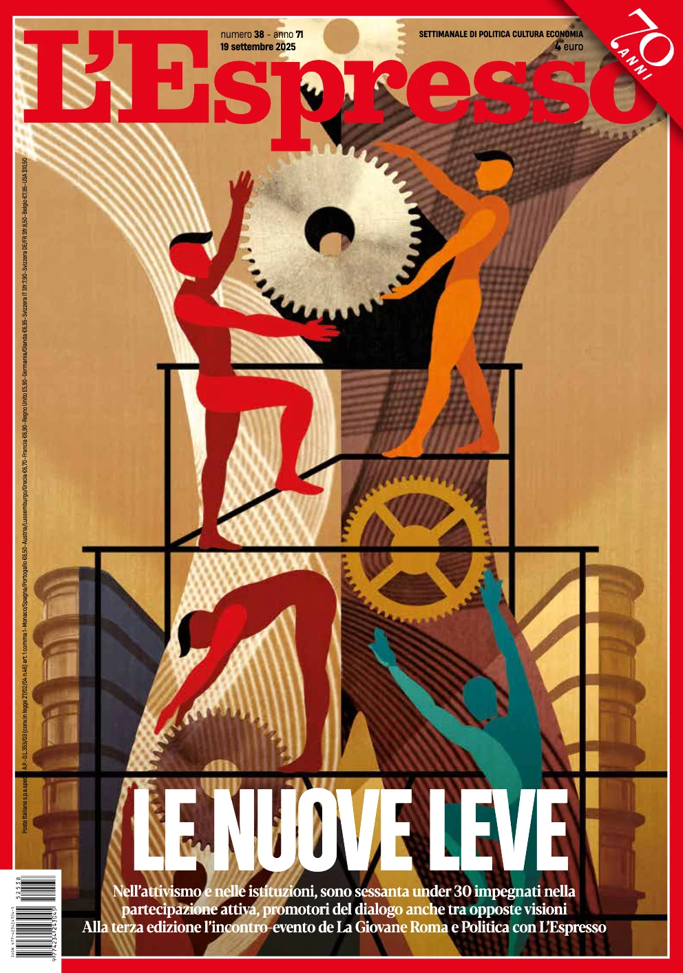 La copertina de L'Espresso dedicata a 60 under 30: Le nuove leve